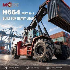 Neumático Sólido Sin Cámara HongHua H664 R-1 MPT Traction Star 15.5/80-24 400/80-24 Nuevo para Manipulador Telescópico, Retroexcavadora y Compactadora - Product Image 1