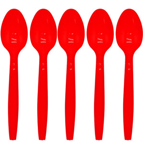 Cuillère rouge 10pcs