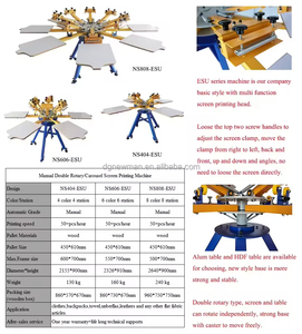 Máquina de Serigrafía Manual Rotativa para <span class=keywords><strong>Ropa</strong></span> Textil, 6 Colores, 6 Estaciones, para Camisetas, Bolsas No Tejidas, Seda, en Venta - Product Image 2
