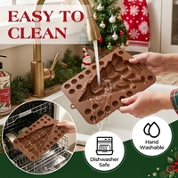Moules en silicone pour chocolat de Noël SILIKOLOVE Factory, faciles à nettoyer, LFGB Platinum, sans BPA, antiadhésifs, pour bonbons et pâtisseries
