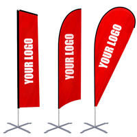 Drapeau en forme de plume, tissu polyester, mât en fibre de verre, impression par transfert thermique, logo personnalisé, portable, promotion sportive et plage