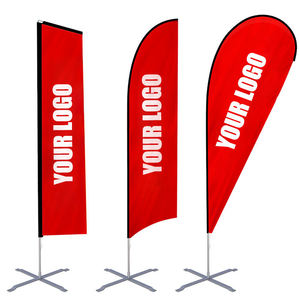 Drapeau en forme de plume, tissu polyester, mât en fibre de verre, impression par transfert thermique, logo personnalisé, portable, promotion sportive et plage - Product Image 5