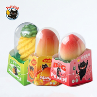 Es Krim PoPI CAT 3D Virus Selebriti Internet Rasa Campuran Nanas Mangga Persik Buah Tropis Segar Beku Kotak Dessert 75g