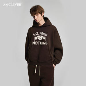 Felpa con Cappuccio Pesante 360GSM "Est." Felpa con Cappuccio Oversize da Uomo con Stampa in Rilievo, Personalizzabile con il Tuo Brand, Collezione "From Nothing" <span class=keywords><strong>Tech</strong></span> Pack - Product Image 3