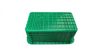 Grands bacs de rangement en maille perforée PE robustes, recyclables, empilables et emboîtables pour légumes, avec poignée en fer