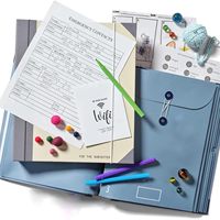 Carpeta Manila Personalizada con Encuadernación a Color, Tamaño A4, Organizador de Archivos con Impresión UV para Documentos Importantes Familiares