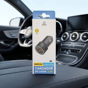 8434247040802 Adattatore caricabatterie per auto con doppia porta USB 3.1A ad alta potenza - Product Image 2