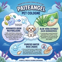 Parfum pour chien 50ml Lavande Éliminateur d'odeurs pour animaux Conditionneur de fourrure soyeuse Écologique Logo personnalisé