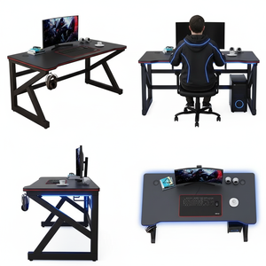 Scrivania Ergonomica Pieghevole Rettangolare per Computer, Scrivania da Ufficio Domestico, Scrivania da Camera da Letto, Stile Moderno e Minimalista Cyber - Product Image 3