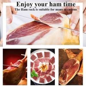 Soporte de Madera para Jamón con Barra de Fijación de Acero Inoxidable, Base Estable Antideslizante para Jamón Español e Italiano - Product Image 2