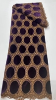 Dentelle africaine pour femmes, tissu en soie de lait, dentelle en velours noir, découpe au laser, broderie, techniques de tissage, broderie de mariage, trame brodée
