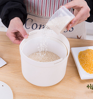 Cuiseur à riz micro-ondes cuiseur à vapeur cuisine bols de cuisson ensemble pour la préparation du riz et la cuisson à la vapeur