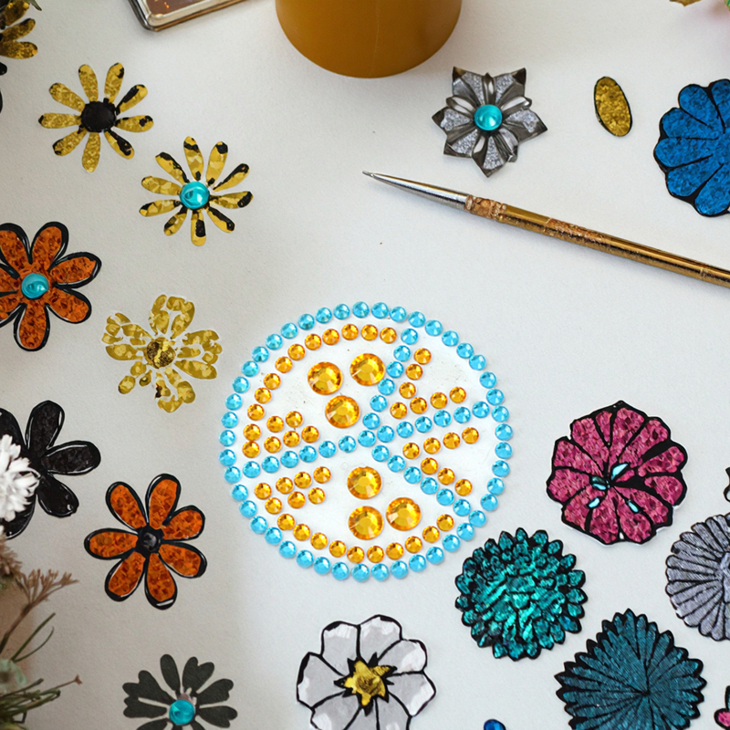 Customized Design 3D Gem Rhinestone Stickers