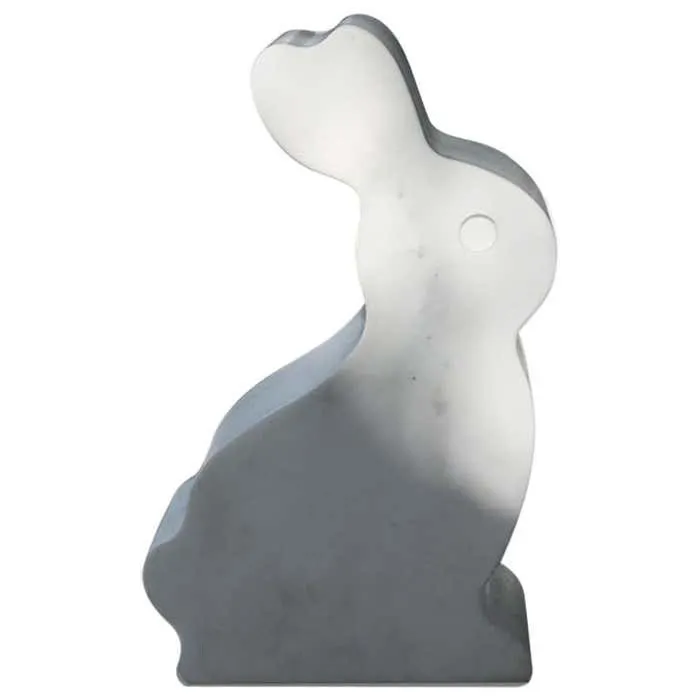 Decorazione esterna scultura in pietra marmo 21 ° secolo marmo Carrara collezione di animali statua di coniglio