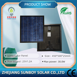 High Quality 30W Double-glass All Black Polycrystalline Silicon Bifacial <b>Solar</b> <b>System</b> PERC Half Cell Technology 25V 75% 30w Poly - Product Image 2
