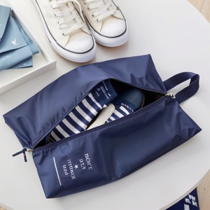 Bolsa de almacenamiento de zapatos portátil de gran capacidad, nueva tela plegable impermeable con cordón hecha de algodón de poliéster - Product Image 1