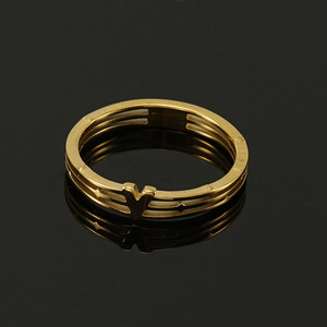 Zogxin Hollow Cross Ring 18K Gold Stainless Steel Men's Jewelry Gift Fashion Rings - Product Image 2