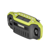 Noodradio met zonne- en handaangedreven oplading - Digitale AM/FM-radio, LED-zaklamp & telefoonoplader
