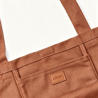Sac fourre-tout en toile de coton robuste et durable, grande capacité, couleur unie, sac à bandoulière avec impression de logo personnalisé