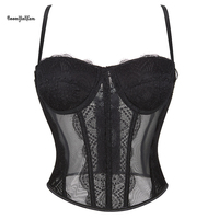 2024 nouvelle mode taille S M L XL XXL XXXL femmes dentelle Bustier fleuri haut court Corset Bralet soutien-gorge avec sangle