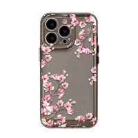 Étui de téléphone magnifique à motif de fleurs de cerisier roses, coque intégrale avec découpes précises pour iPhone 17 Pro Max, 16, 15, 14, 13, XS