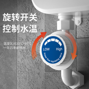 Chauffe-eau électrique instantané 3000W-3999W avec affichage LED et contrôle par micro-ordinateur, unité de douche autonome - Product Image 4