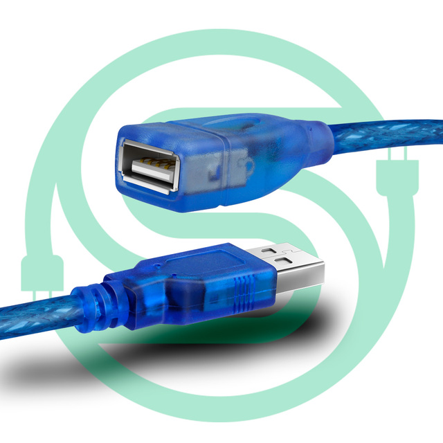 USB 2.0 Male to Female Extension Cable PVC Jacket Braid Shielding Available 0.5M 1M 1.5M 1.8M 3M 5M 10M for Computer Printer Use