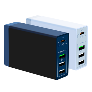 65W 4พอร์ต USB C PD ชาร์จได้อย่างรวดเร็ว, PD บล็อกที่ชาร์จ QC 65W USB C อะแดปเตอร์แล็ปท็อปสำหรับ <span class=keywords><strong>mcbook</strong></span> <span class=keywords><strong>pro</strong></span>/ Air,Pad <span class=keywords><strong>Pro</strong></span> - Product Image 1