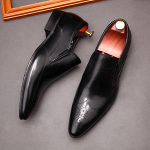 Chaussures habillées Oxford pour hommes, faites à la main, de haute qualité, à bout pointu, respirantes, antidérapantes, légères, à lacets, idéales pour l'été et les mariages. - Product Image 2