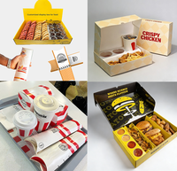Boîte à compartiments personnalisée avec logo imprimé pour restaurant arabe halal, emballage en papier pour grillades, Tarna, Shawarma, Kebab, boîte oreiller