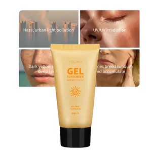 Gel per la protezione solare per il viso pelle grassa e secca per l'acne Spf 50 Private Label Custom Sun Face Oil Control Gel per la protezione solare naturale
