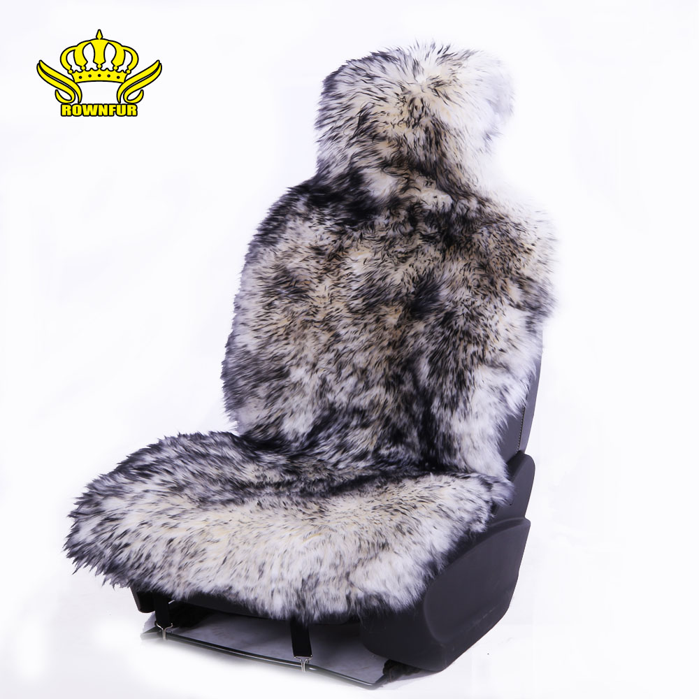 Natural sheepskin universal car seat cover for HONDA Toyota Jeep SUV VANS