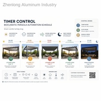 Aluminium Moderne Garten-Pergola mit Lamellendach und Vorhängen 4x3m Hinterhof-Pavillon für Hochzeiten, Events und Outdoor-Partys