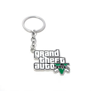Bijoux périphériques de jeu 5GTA5 <span class=keywords><strong>Grand</strong></span> <span class=keywords><strong>Theft</strong></span> <span class=keywords><strong>Auto</strong></span> R Star Porte-clés mousqueton pour homme Pendentif voiture écologique - Product Image 5
