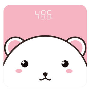Mini balance électronique de dessin animé pour usage domestique, fonction de mesure de la graisse corporelle mignonne pour les petits adultes et les dortoirs de filles - Product Image 3