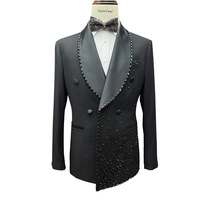 Costumes slim fit pour hommes, 3 pièces, costumes de cérémonie, costume blanc classique pour homme, tenue de danse, taille plus, smoking