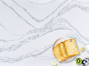 TMZ ชุด Calacatta ขัดสีขาวหินควอตซ์ที่ทันสมัยห้องครัวพื้นตัวอย่างฟรีสำหรับวิลล่า - Product Image 2