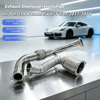 Tuyau d'échappement haute performance en acier inoxydable SS304 avec bouclier thermique 200 cellules + tuyau avant pour Porsche Panamera 971 3.0T 2017-2018