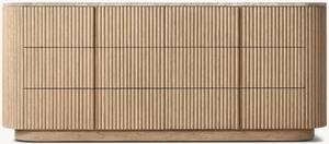 Aparador de armario personalizado, muebles de sala de estar, tocador de 6 cajones de madera maciza de roble natural - Product Image 2