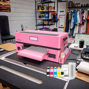 เครื่องพิมพ์ DTF สีชมพูรุ่นใหม่ ขายดี หัวพิมพ์ Epson ความเร็วสูง แบบม้วนต่อม้วน รับประกัน 1 ปี - ปรับแต่งเสื้อยืดเองได้ - Product Image 1