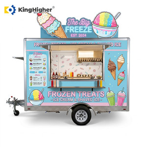 Food Truck Gelateria Completamente Attrezzato, Carretto Mobile Personalizzato per Catering, Rimorchio Unico per Concessioni Stradali, Gelati e Ghiaccio Tritato - Product Image 2