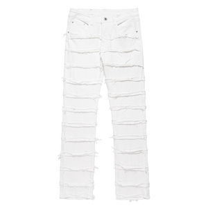 Jeans Homme Coupe Slim Droite Taille Moyenne à Bords Bruts, Fabrication Personnalisée avec Logo – Vente en Gros Usine - Product Image 2