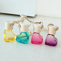 Flacon de parfum de luxe vide pour voiture 10ml/8ml en verre carré avec bouchon à vis