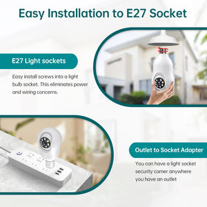 Wesecuu Home Gloeilamp Lamp E27 Ptz Gloeilamp Beveiligingscamera Buiten 5G/<span class=keywords><strong>2</strong></span>.4Ghz Wifi Lamp Camera 3mp 360 Graden Camera - Product Image 3