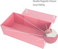 Scatole Regalo Pieghevoli in Carta Nera con Chiusura Magnetica e Logo Personalizzato, Confezioni in Cartone Riciclato Fatte a Mano per Scarpe e Vestiti