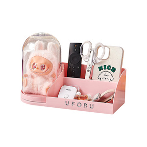 Caja de almacenamiento para figuras Uforu con divisiones, organizador de escritorio a prueba de polvo para papelería y cosméticos - Product Image 5