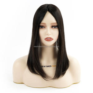<span class=keywords><strong>TEENA</strong></span> Femme Vierge Cheveux Topper Mongol Cheveux PE Ligne Résille avec Soie Top pour Amélioration de la Coiffure - Product Image 4