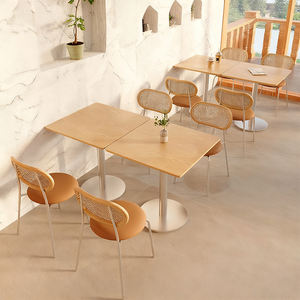 Maßgefertigtes Modernes Holz+PU-Leder Restaurant-Möbelset Café-Sitzbank & Esstische für Hotelnutzung - Product Image 2