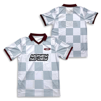 Maillots de football personnalisés, imprimés par transfert thermique, logo rayé, maillot de football vintage pour hommes, spandex/polyester, anti-UV