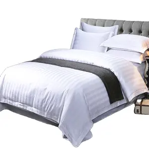 Juego de edredón 100% algodón bordado para cama de hotel, lino, proveedor